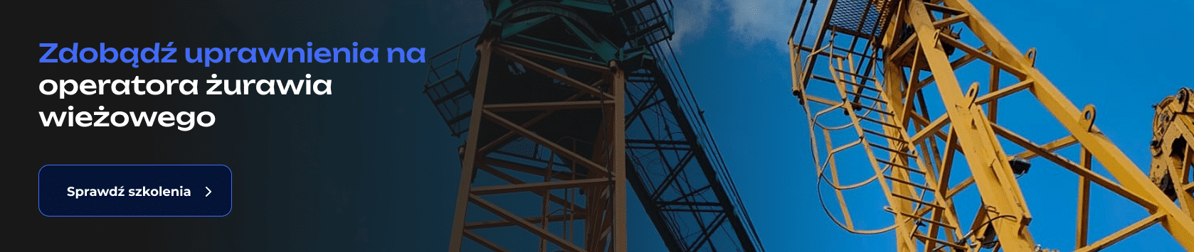 baner uprawnienia żuraw wieżowy