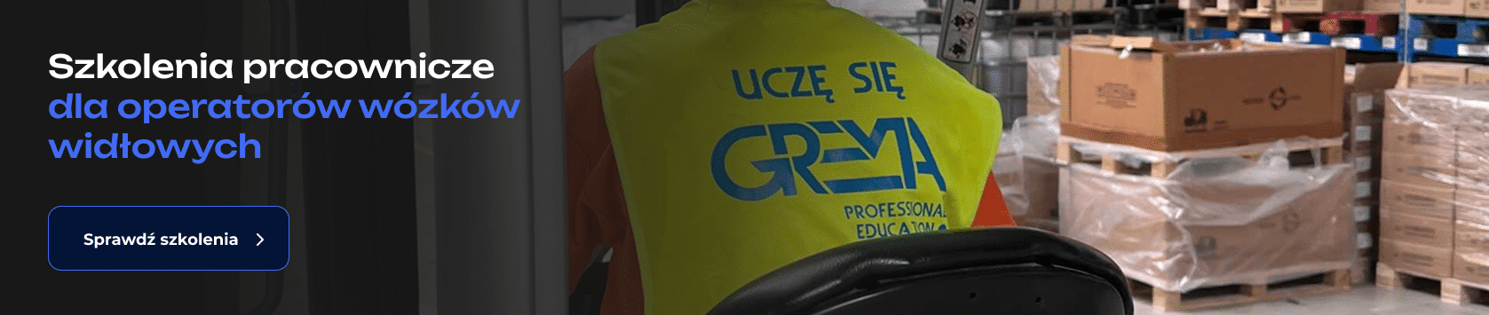 baner szkolenia wózek widłowy